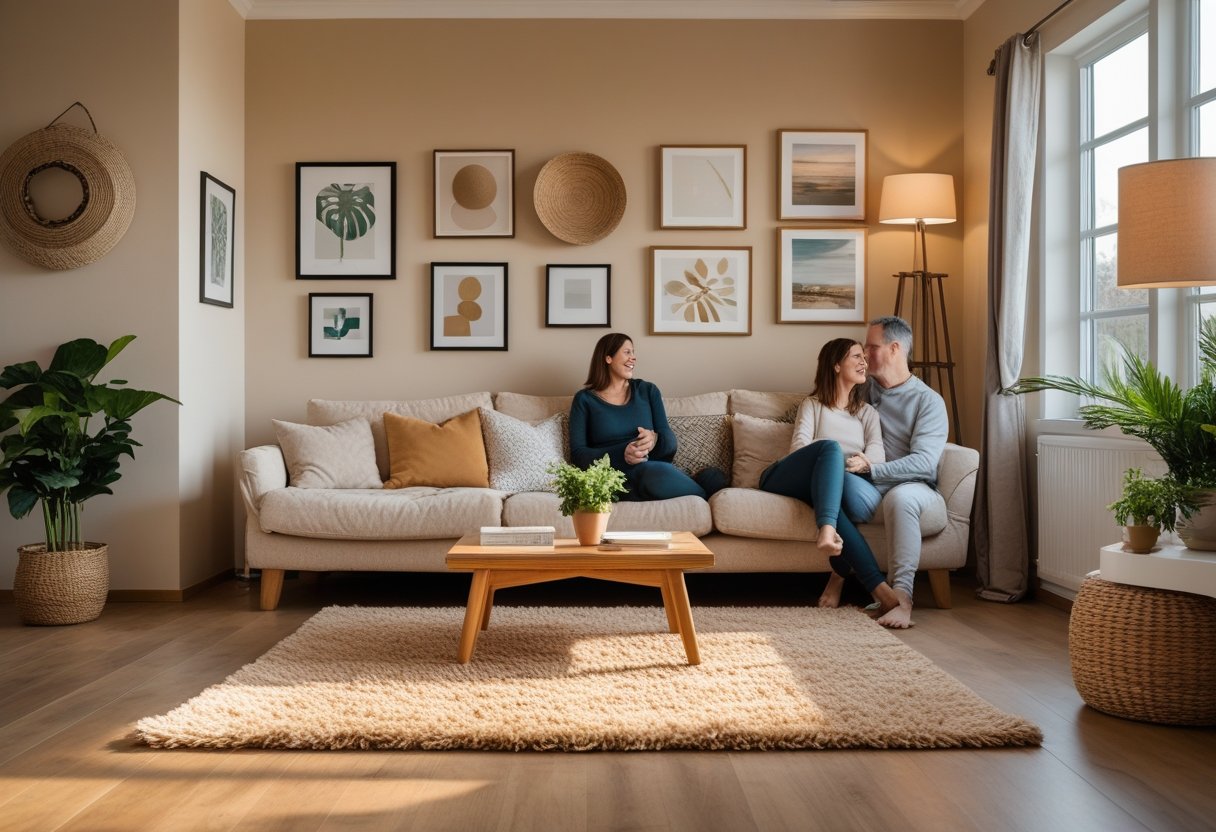 Saadan skaber du en hyggelig stue med taepper og billeder til stuen